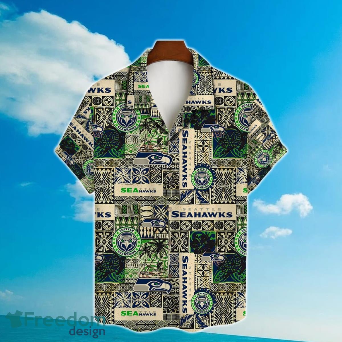 Seattle Seahawks NFL National Football League 2023 AOP Hawaiian Shirt Product Photo 2