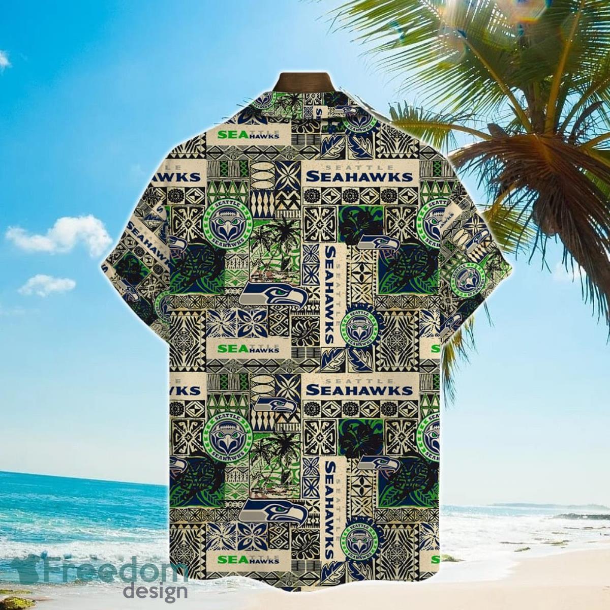 Seattle Seahawks NFL Hibiscus 2023 AOP Hawaiian Shirt For Men Women