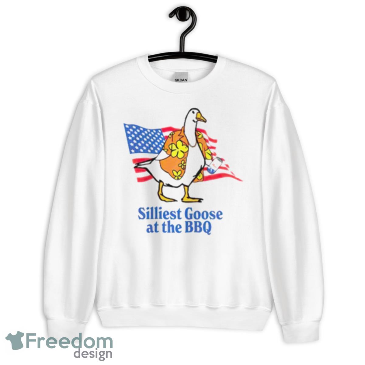 Silliest Goose at the BBQ USA flag shirt - Unisex Heavy Blend Crewneck Sweatshirt