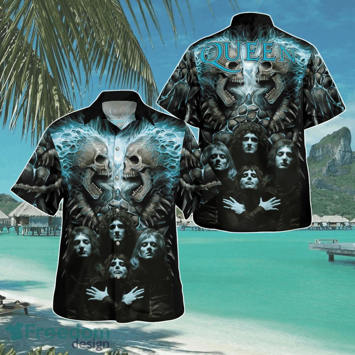 Skull Dark Queen Hawaii Shirt Aloha Shirt For Men Women Product Photo 1