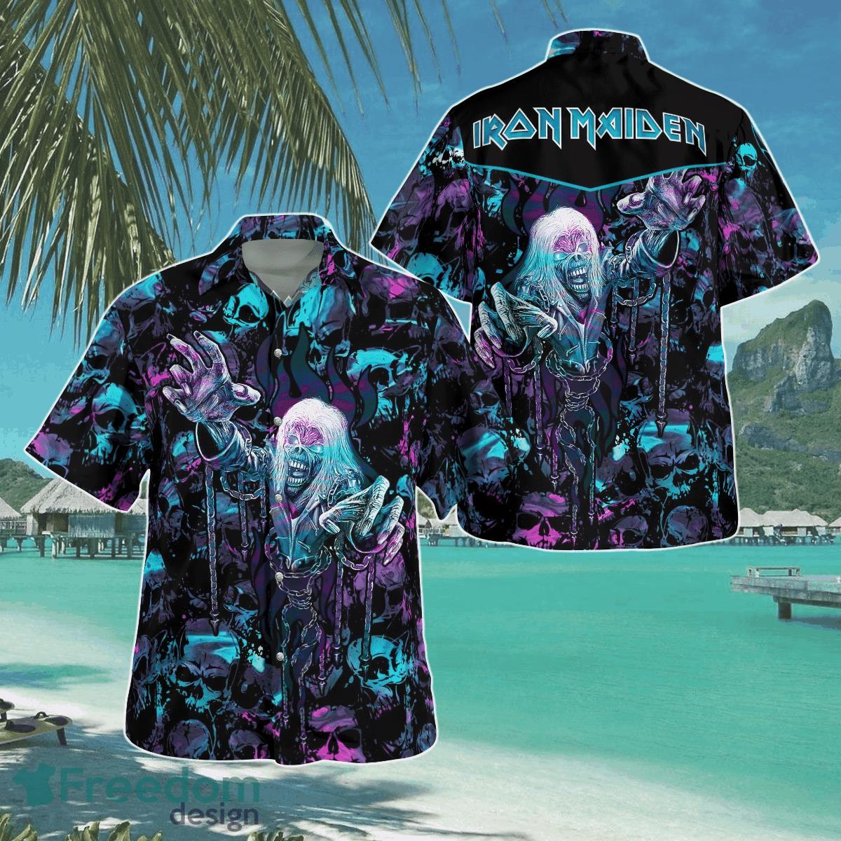 Skull Iron Maiden Hawaii Shirt Aloha Shirt For Men Women Product Photo 1