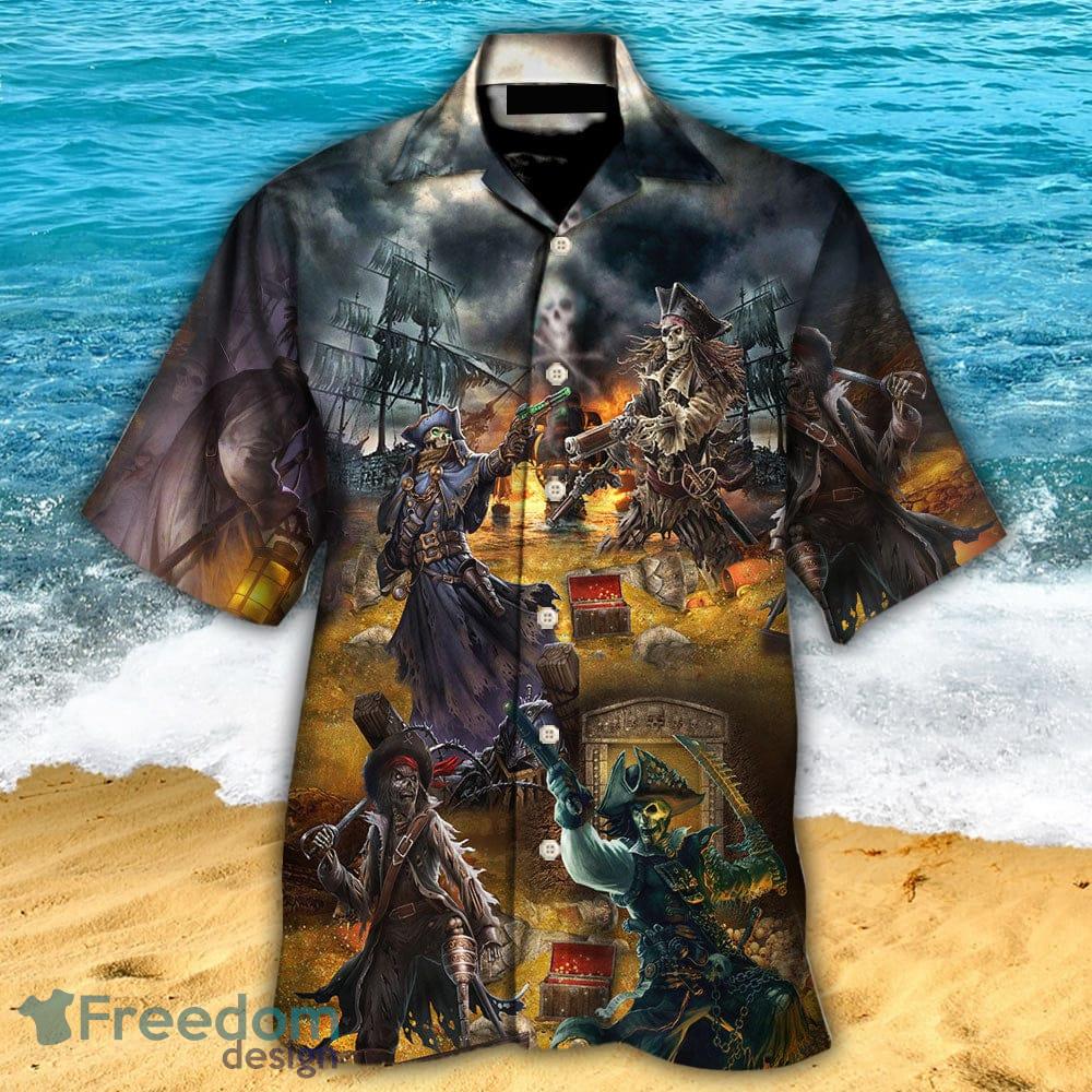 Pirate Skull Pirates Love Ocean Hawaiian Shirt For Men And Women -  Freedomdesign