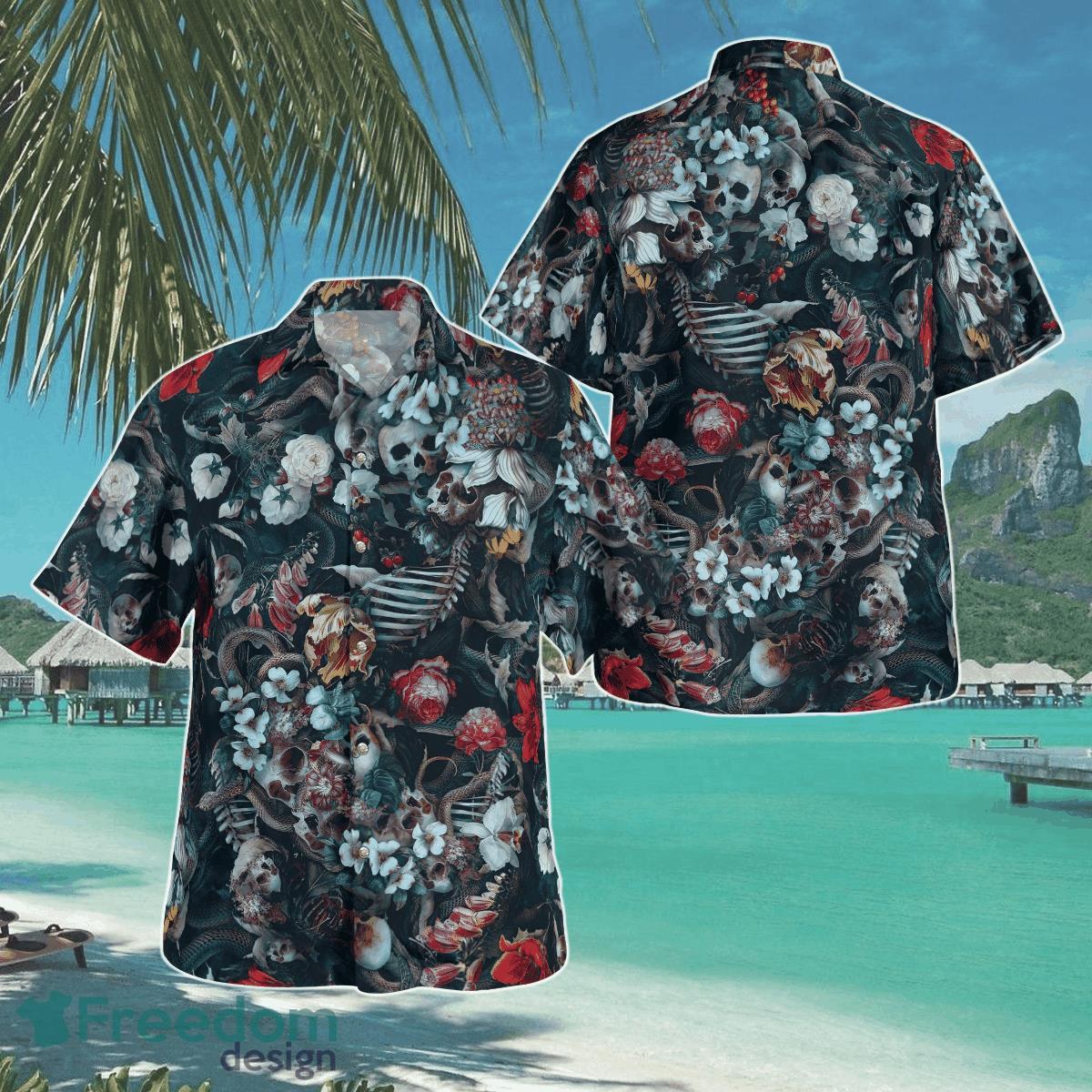 Skull Tropical Hawaii Shirt Aloha Shirt For Men Women Product Photo 1