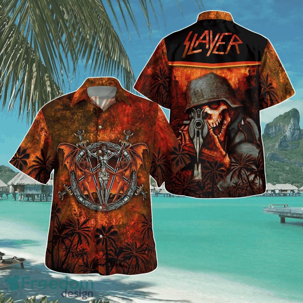 Slayer Skull Veteran Hawaii Shirt Aloha Shirt For Men Women Product Photo 1