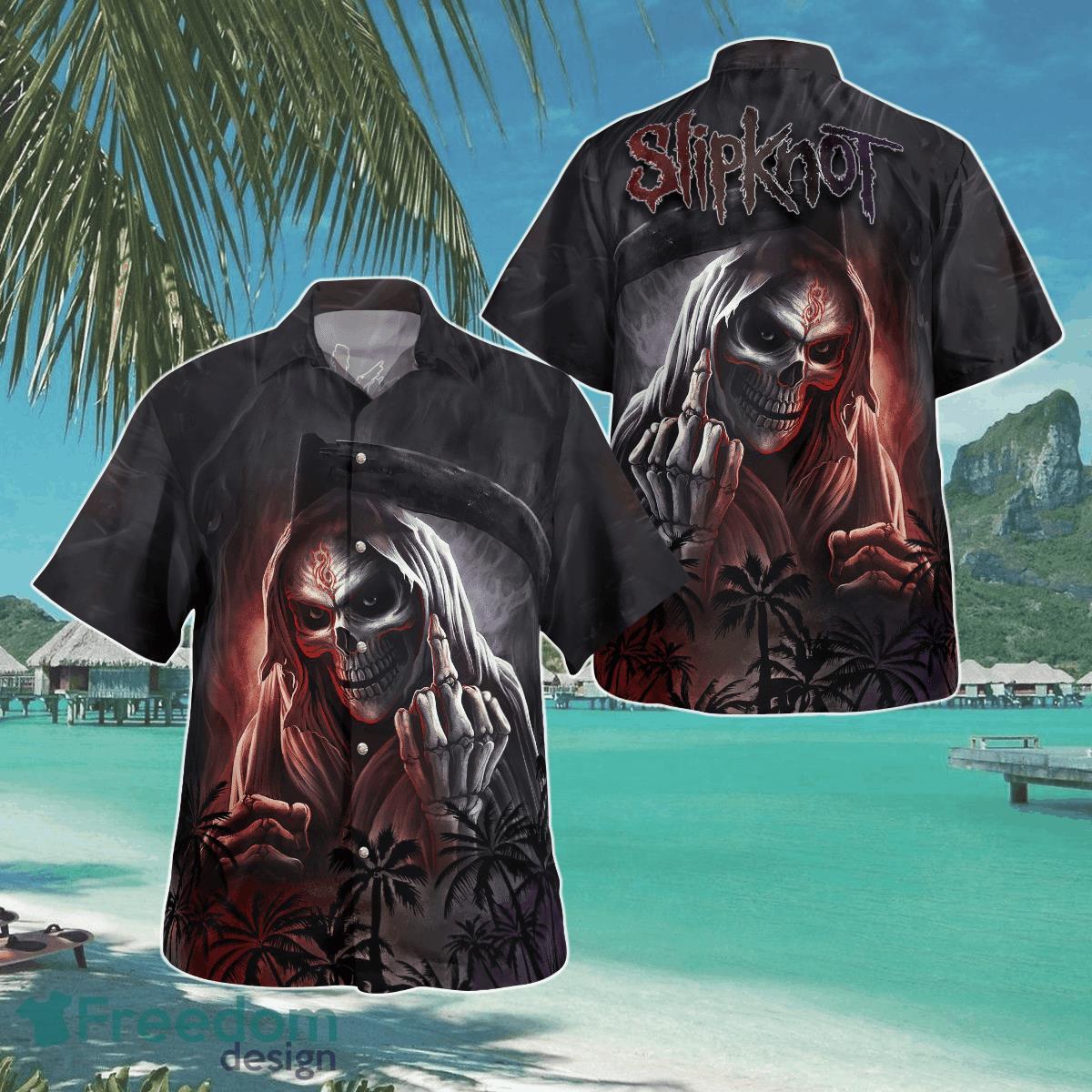 Slipknot Skull Fck Coconut Tree Hawaii Shirt Aloha Shirt For Men Women Product Photo 1