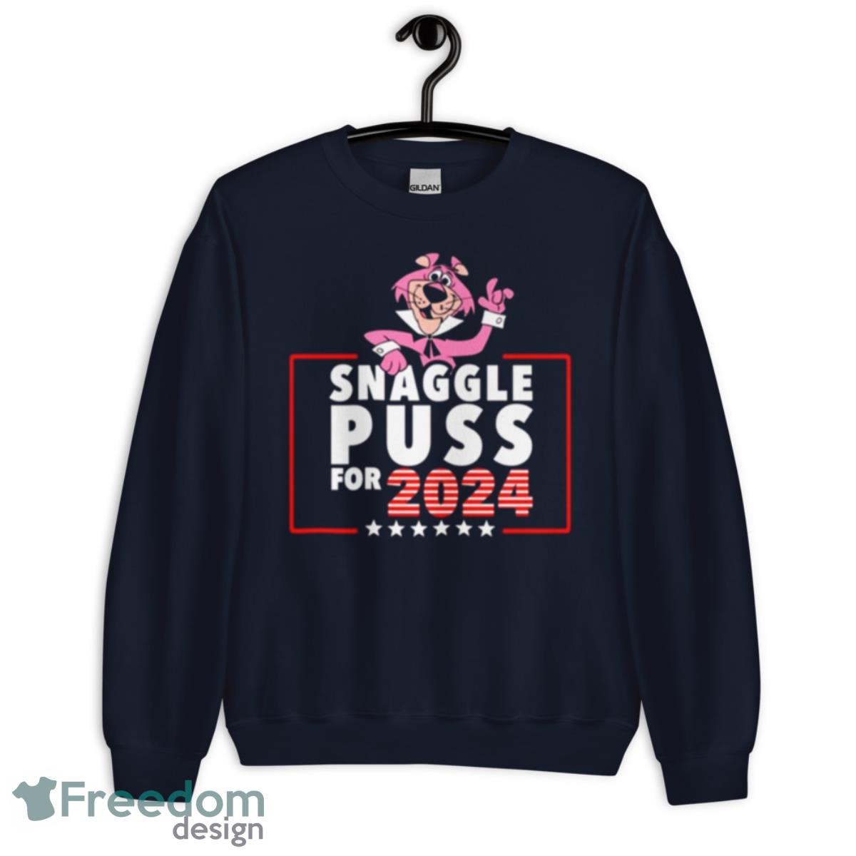 Snagglepuss For President 2024 Shirt - Unisex Crewneck Sweatshirt-1