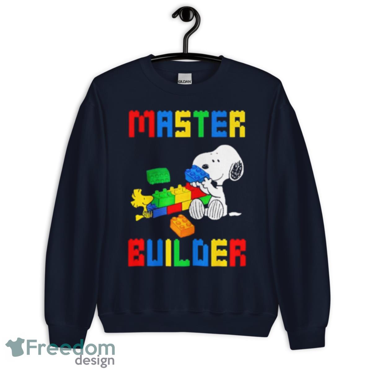 Snoopy And Woodstock Autism Master Builder Shirt - Unisex Crewneck Sweatshirt-1