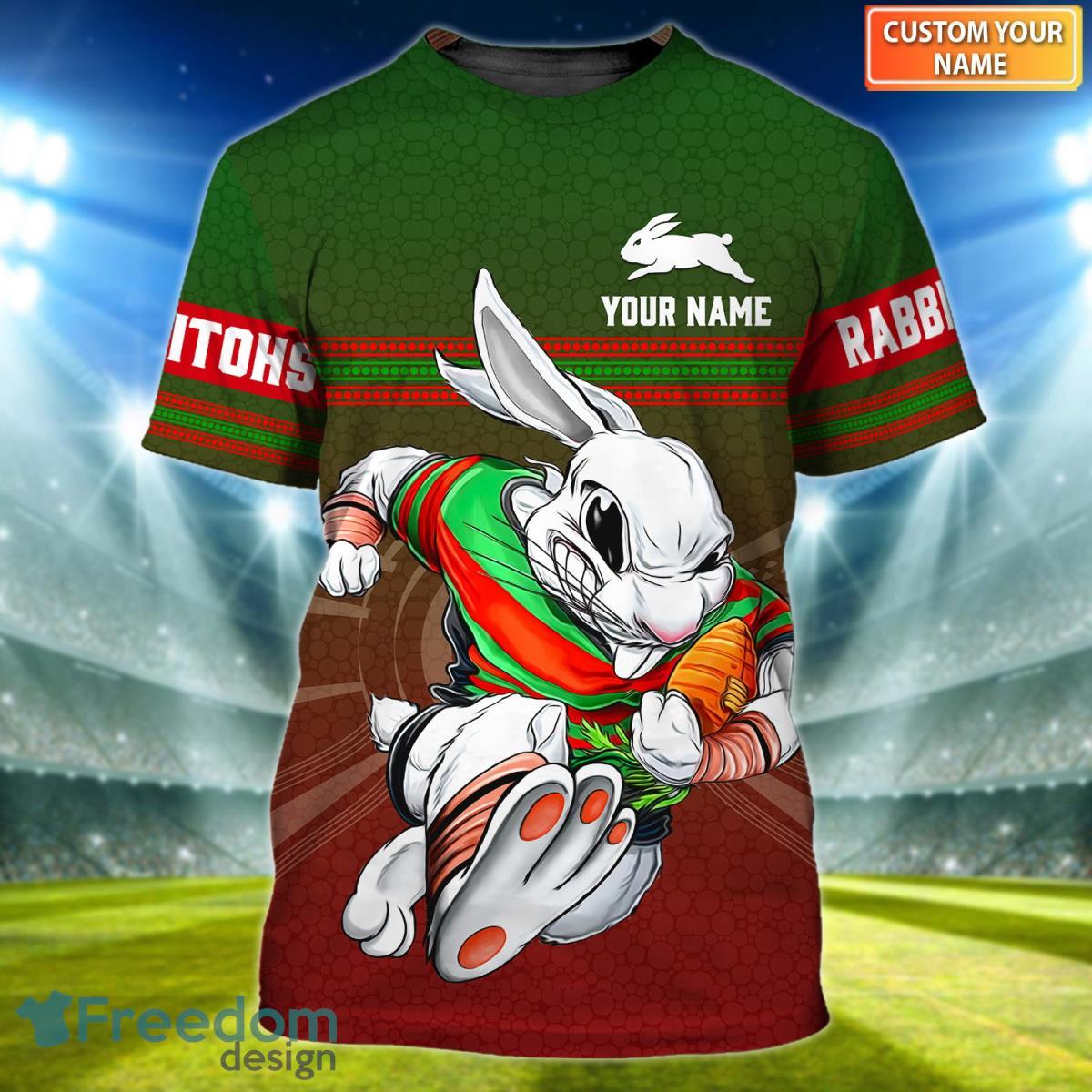 South Sydney Rabbitohs NRL Personalized Name 3D Tshirt Wko Product Photo 1