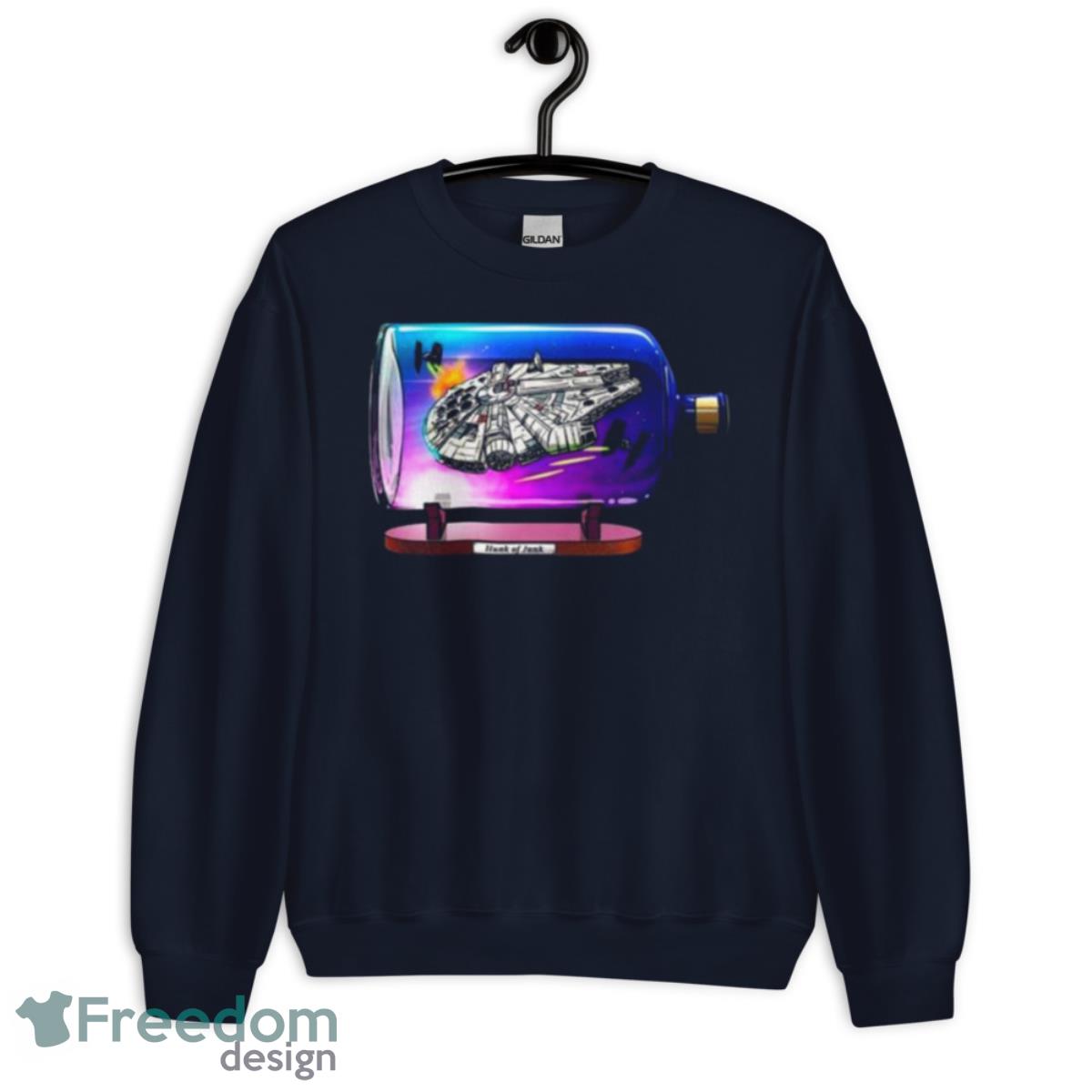 Spaceship In A Bottle Shirt - Unisex Crewneck Sweatshirt-1