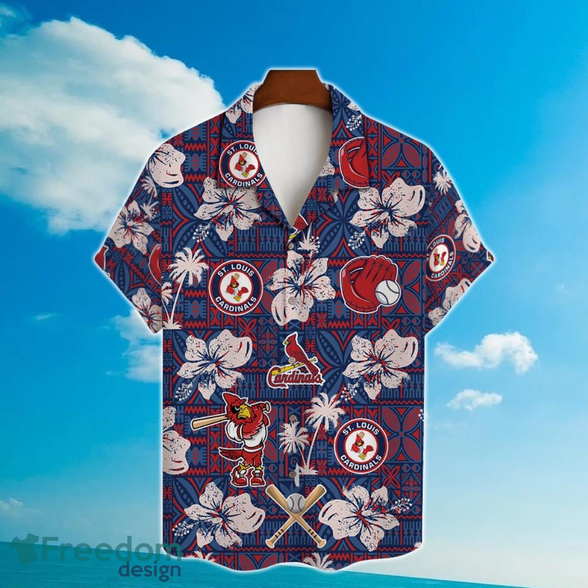 St. Louis Cardinals Hibiscus Pattern Vintage Hawaiian Shirt For Men Women Product Photo 2