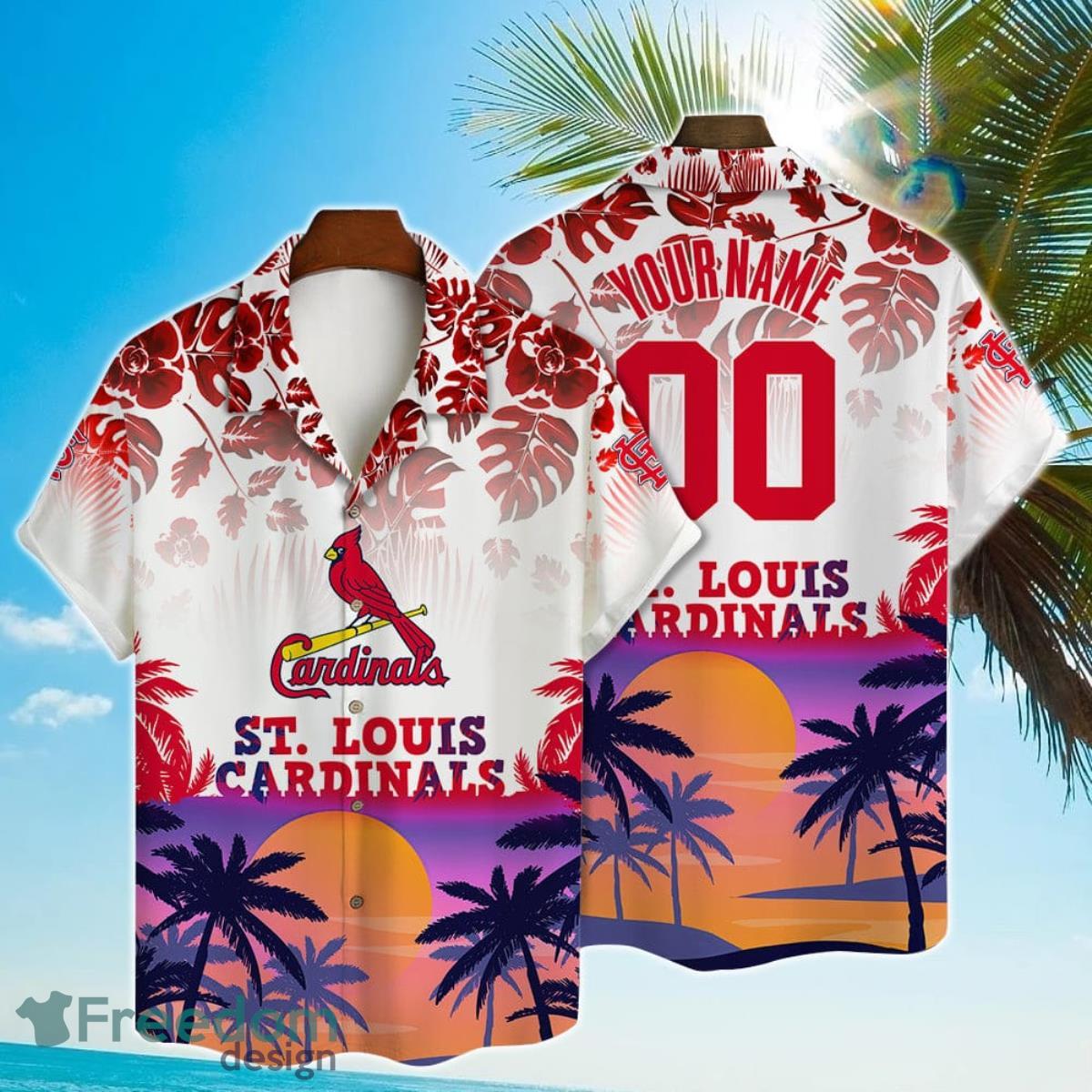 St. Louis Cardinals Tiki Button-Up Shirt - Red