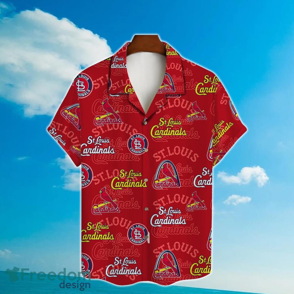 St Louis Cardinals Design 6 Set 3D Hawaiian Shirt And Short Gift For Men  And Women - Freedomdesign