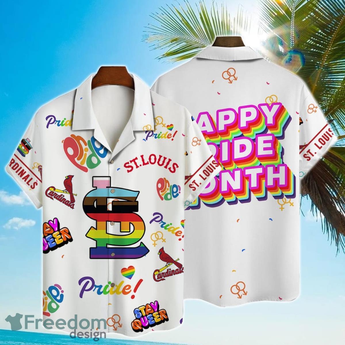 St. Louis Cardinals MLB Happy Pride Month Hawaiian Shirt For Men Women Product Photo 1