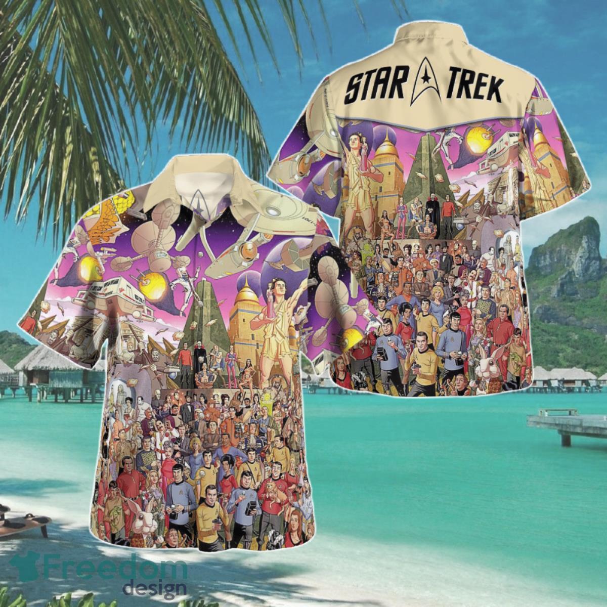 New Star Trek Hawaiian Shirt Space Ships Mens Star Trek Hawaiian Shirt -  Shibtee Clothing