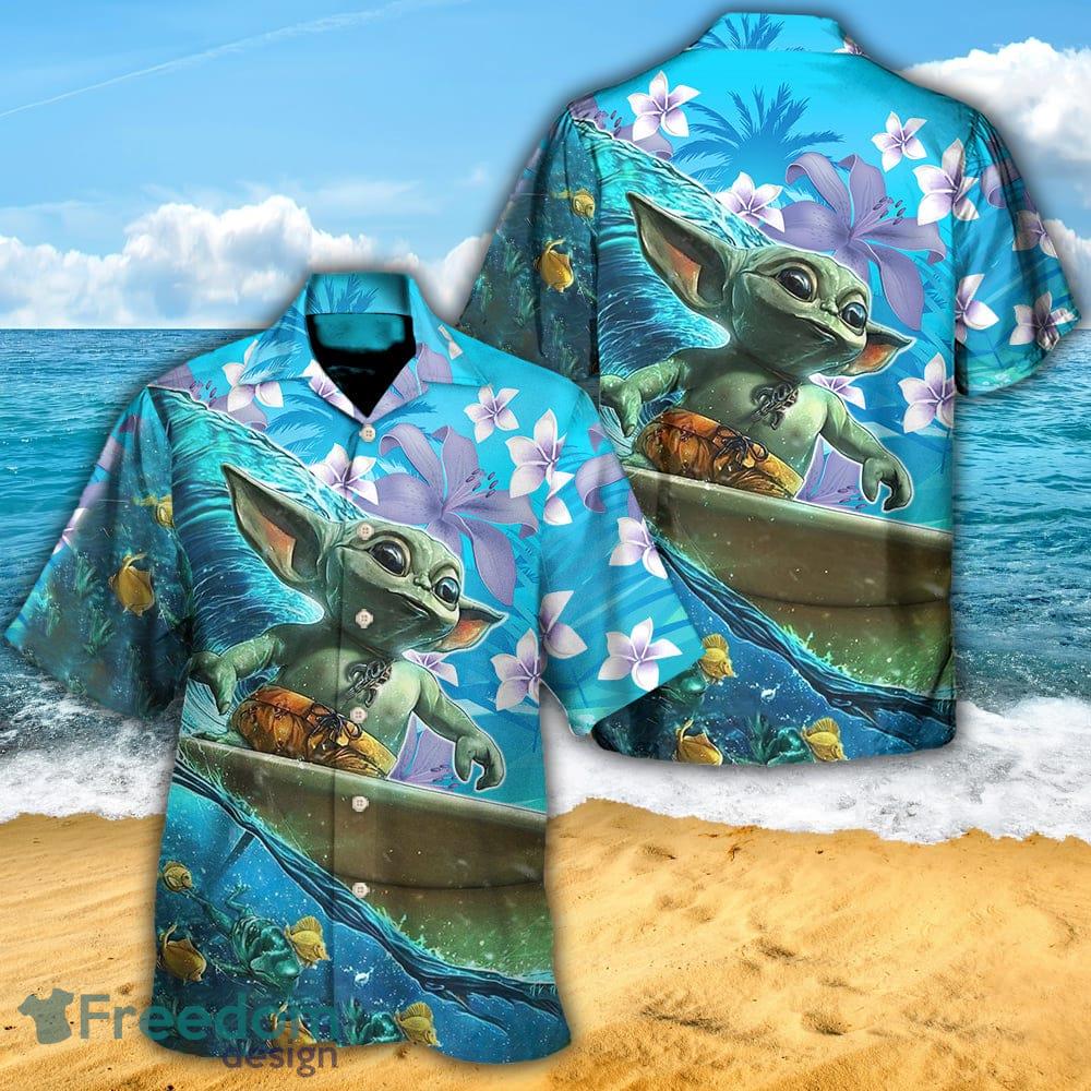 Atlanta Braves Baby Yoda Lover Tropical Style Hawaiian Shirt And