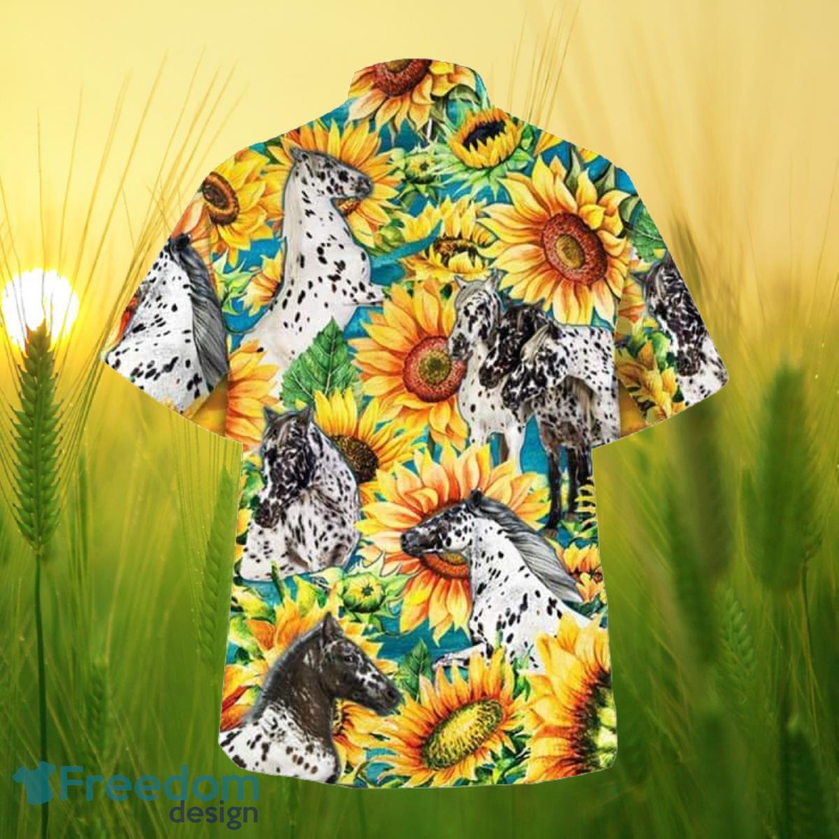 Sunflower Appaloosa Horse All Printed 3D Hawaiian Shirt For Men Women Product Photo 2