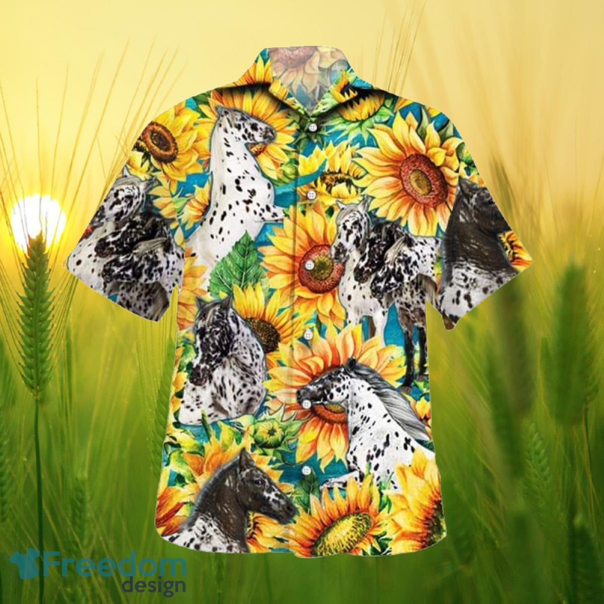 Sunflower Appaloosa Horse All Printed 3D Hawaiian Shirt For Men Women Product Photo 1