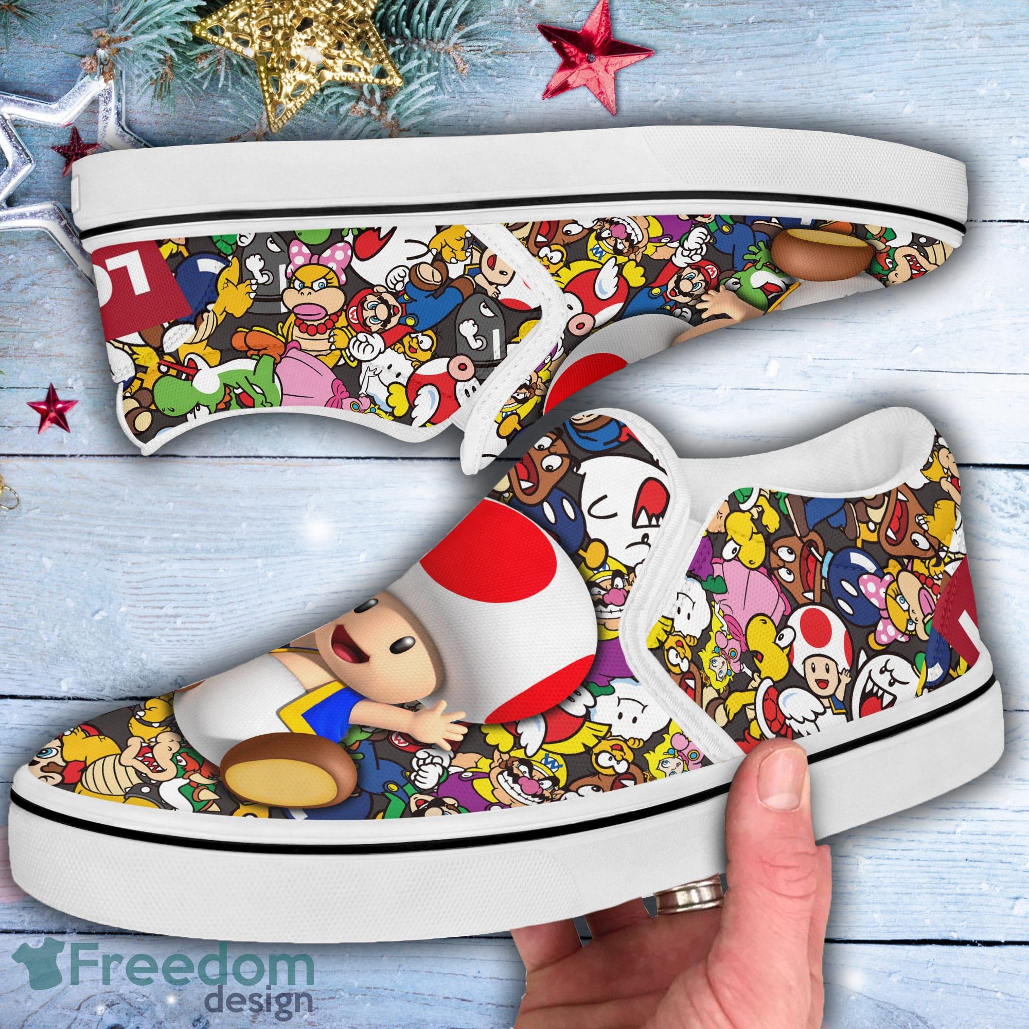 Mario vans slip on sale on