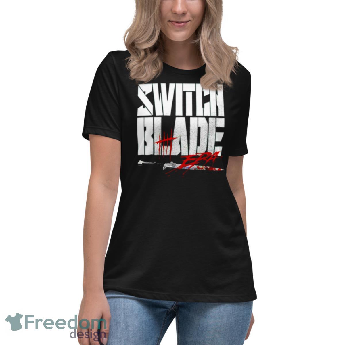 Switch Blade Era Knife Shirt - Womens Relaxed Short Sleeve Jersey Tee Switch Blade Era Knife Shirt - Womens Relaxed Short Sleeve Jersey Tee