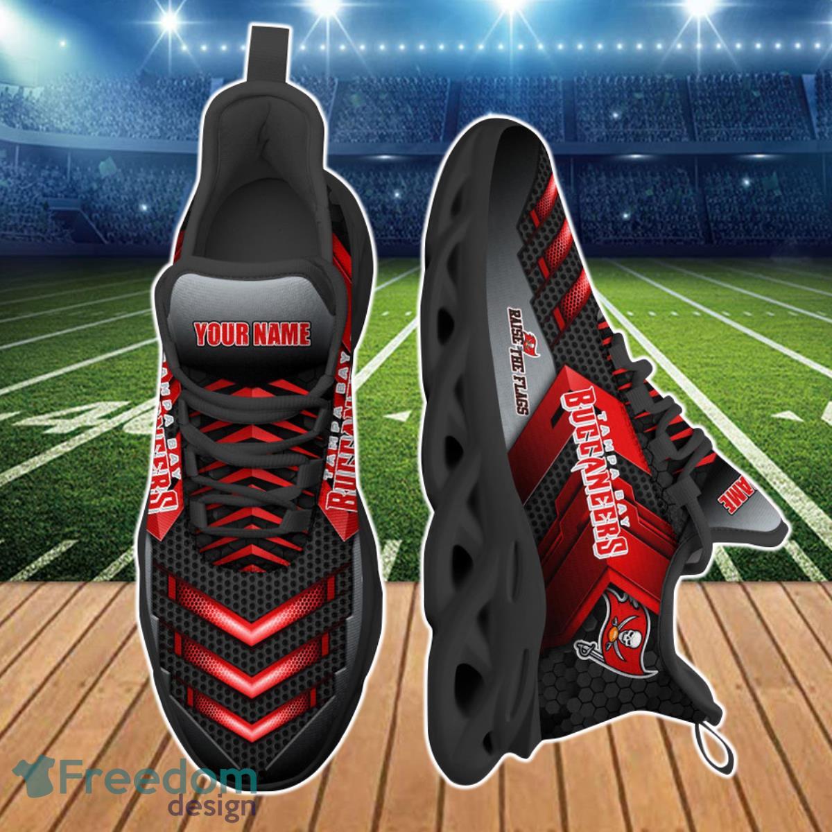 Tampa Bay Buccaneers NFL Max Soul Shoes Custom Name Product Photo 2