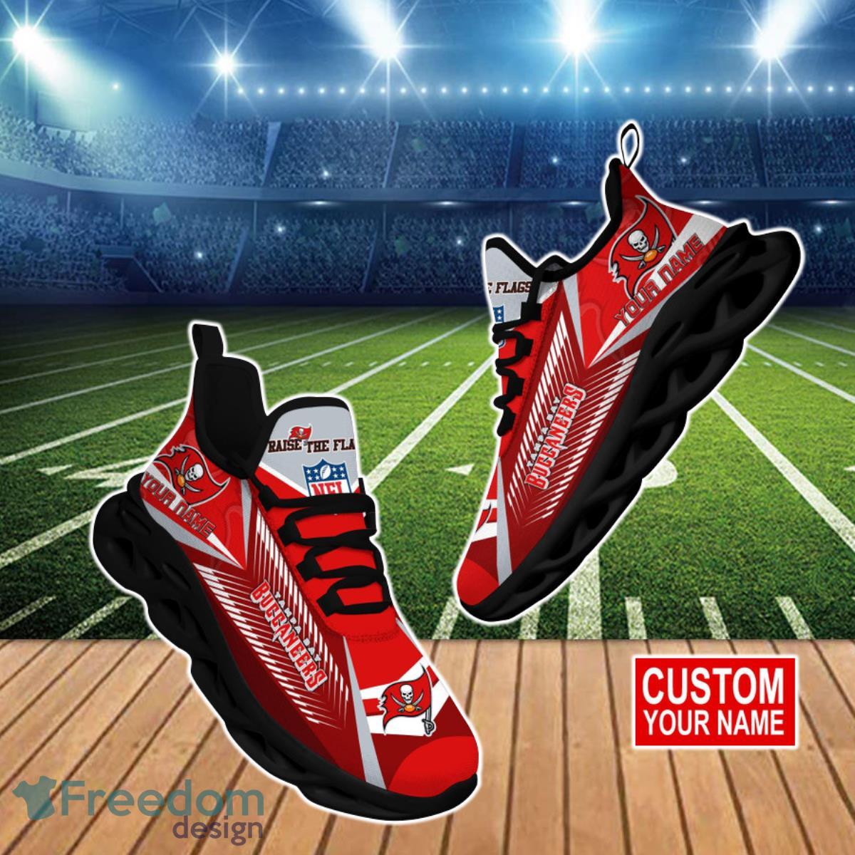 Tampa Bay Buccaneers NFL Max Soul Shoes Custom Name Best Gift For Fans Product Photo 1