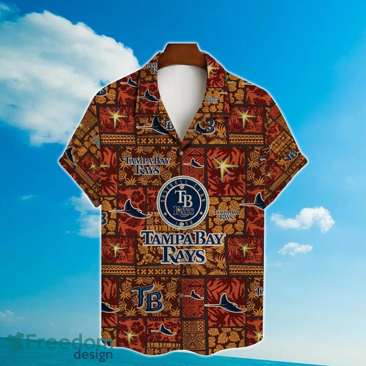 Tampa Bay Rays Major League Baseball Hawaiian Shirt with 3D Printed Design Product Photo 2