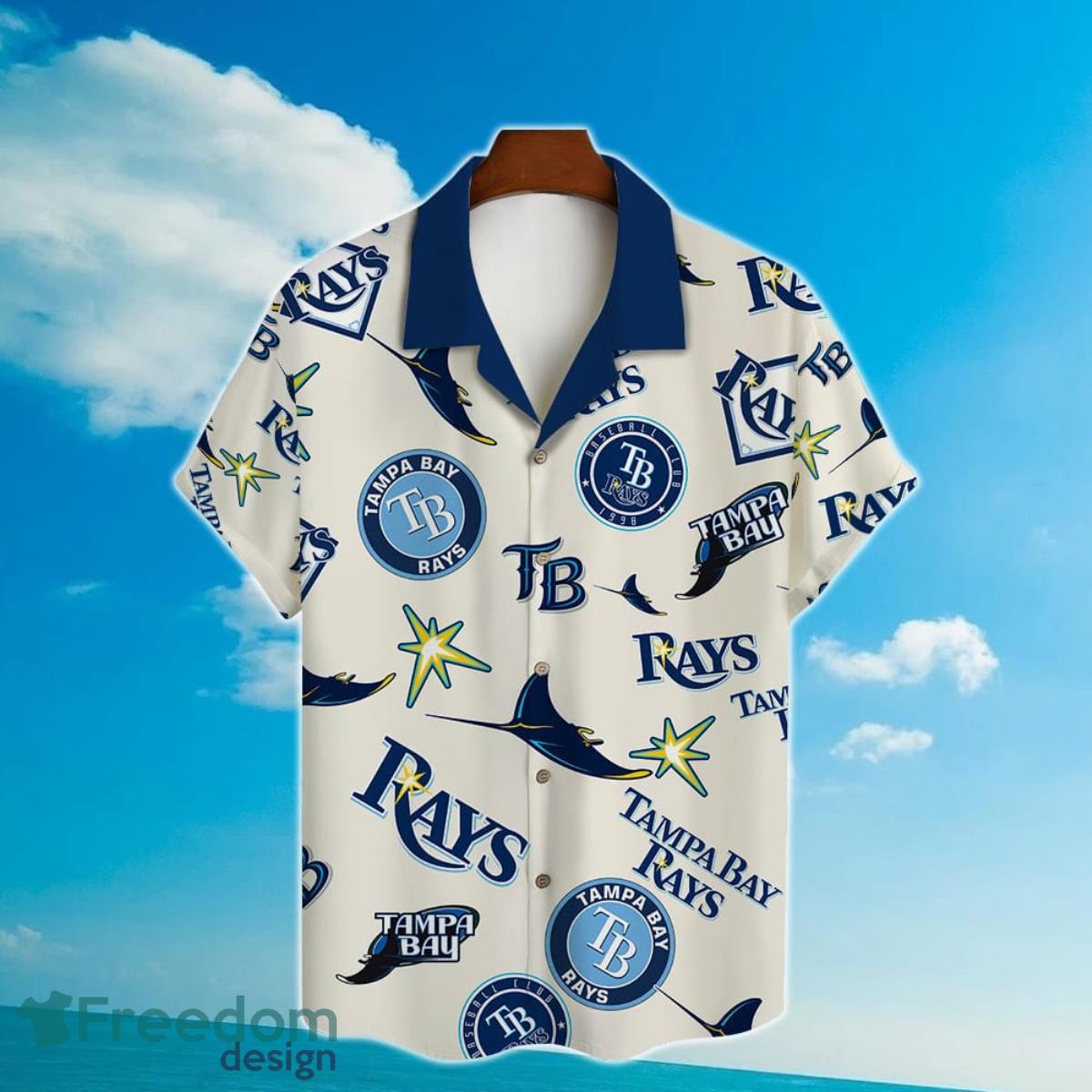 Tampa Bay Rays MLB Hawaiian Shirt Ocean Hibiscus Custom Name For