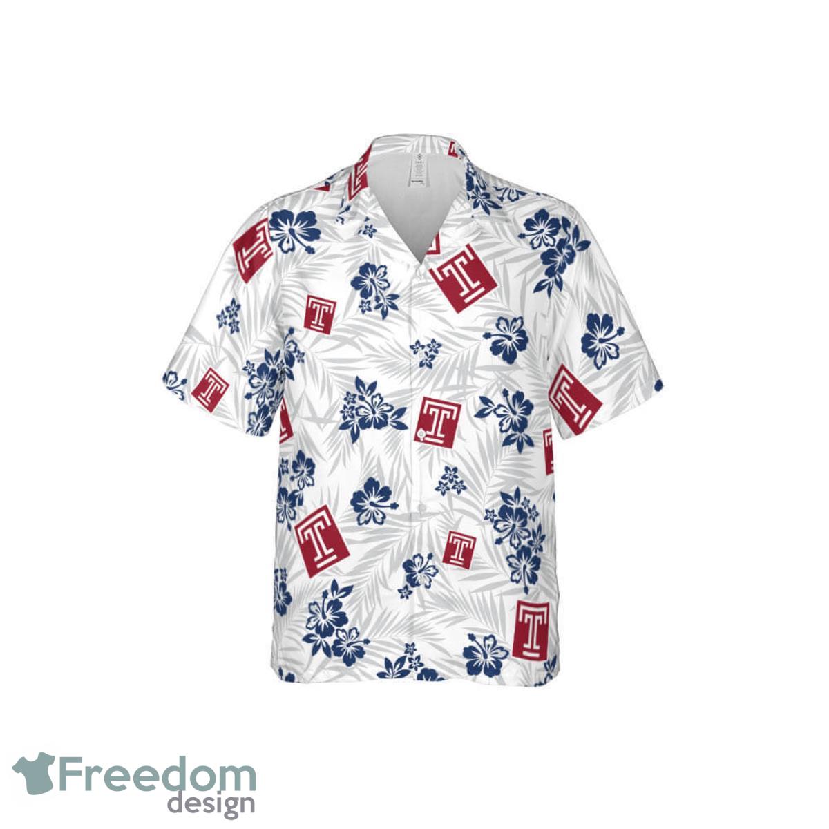 Temple University Floral Hawaiian Shirt For Men And Women Product Photo 2