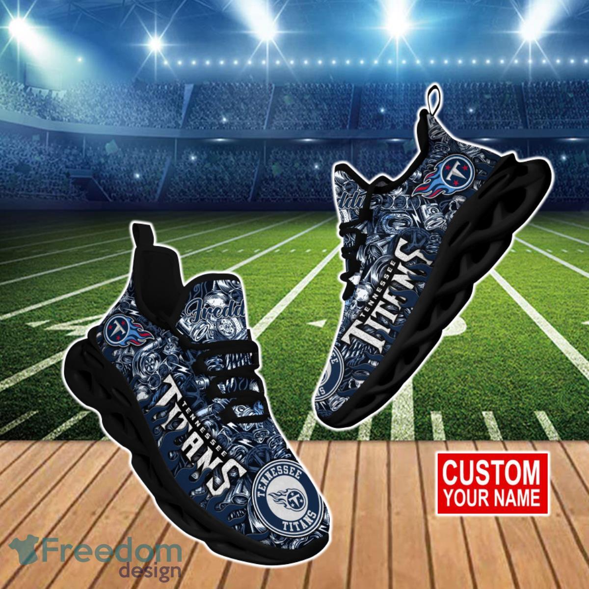 Tennessee Titans NFL Clunky Max Soul Shoes Custom Name Unique Gift For Fans  - Freedomdesign