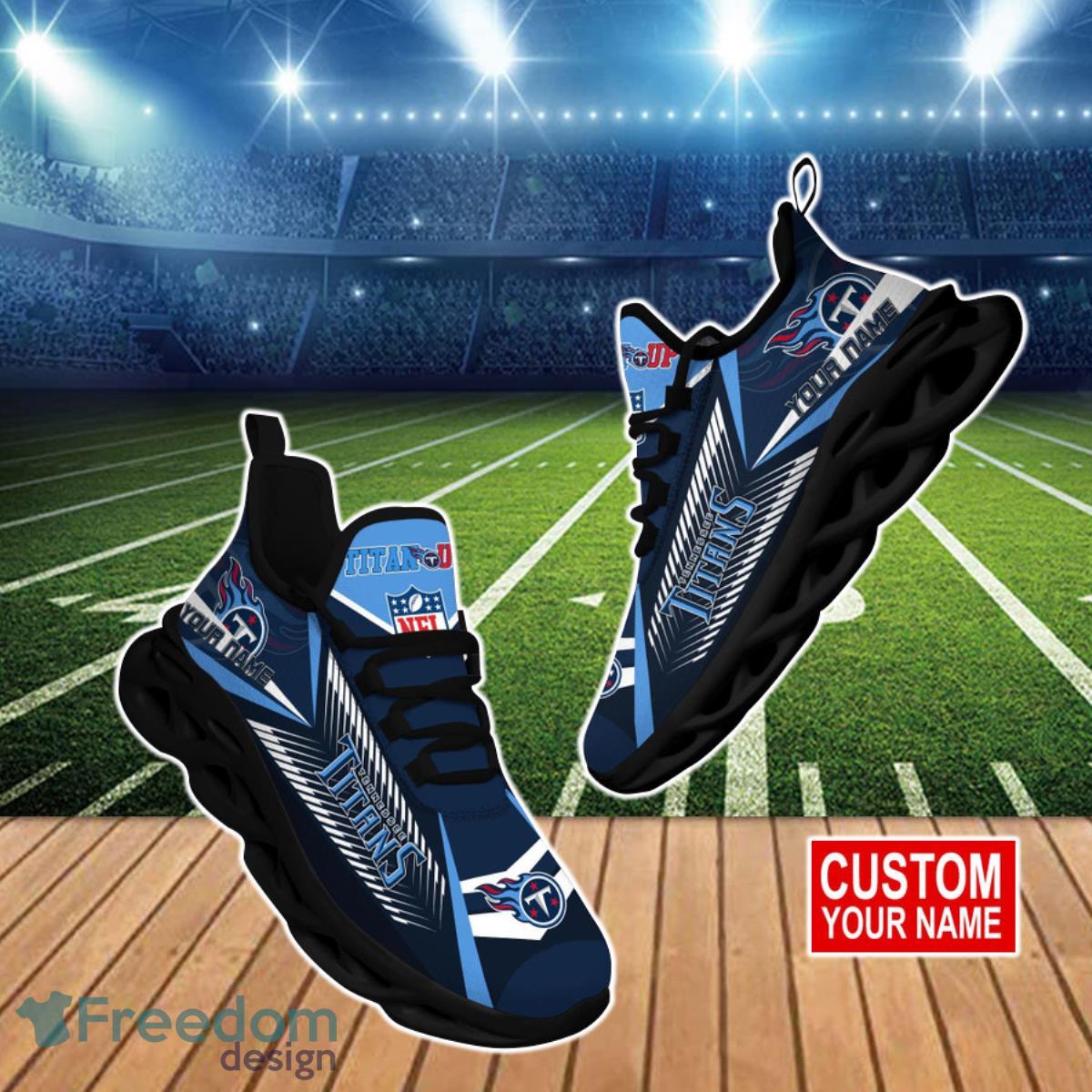 NFL Tennessee Titans Navy Blue Max Soul Shoes Gift For Fans Sport -  YesItCustom