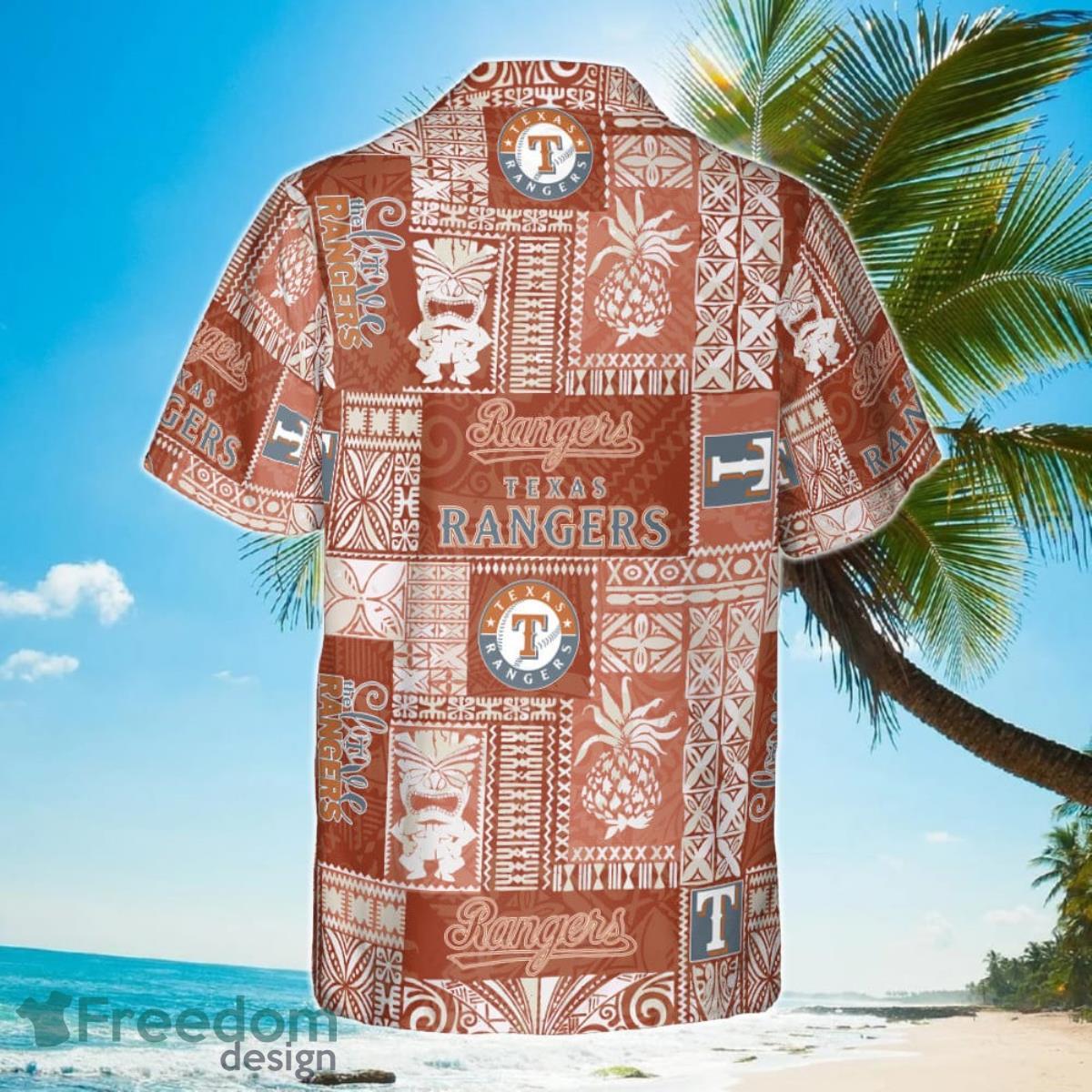 Custom Name And Number Texas Rangers Baseball Cool Hawaiian Shirt -  Freedomdesign