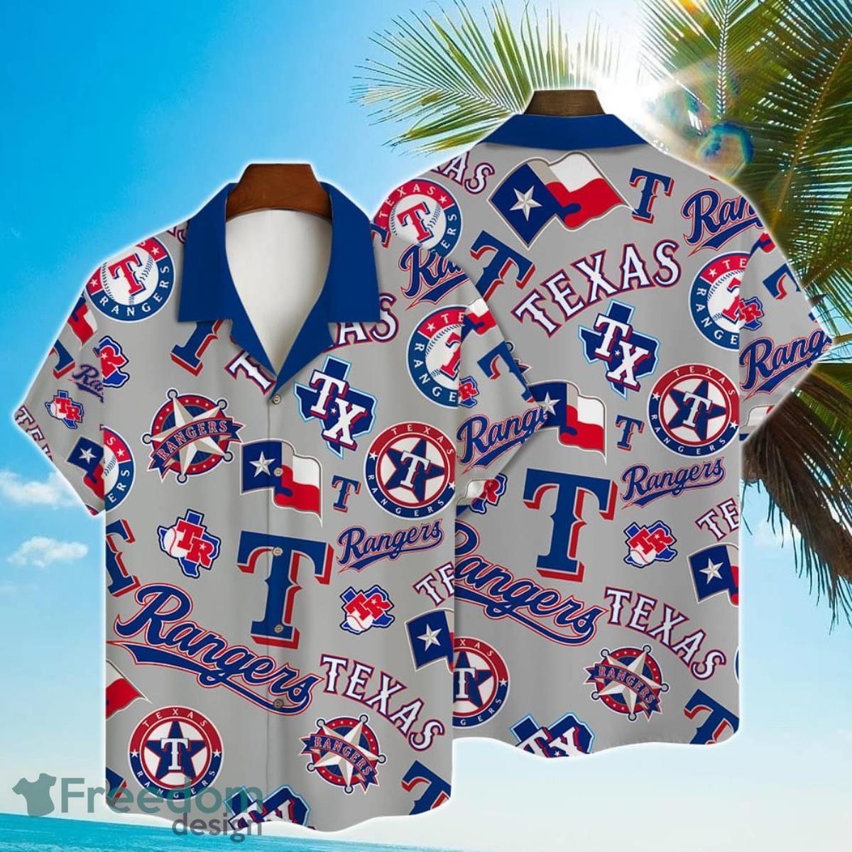 Texas Rangers Major League Baseball 3D Print Hawaiian Shirt For Men Women  Fans - Freedomdesign