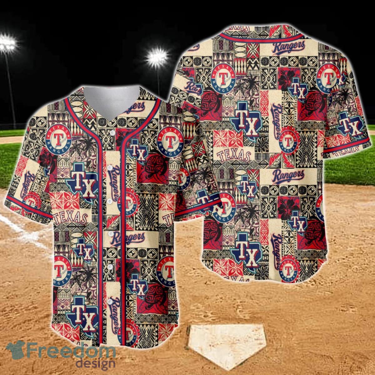 Texas Rangers Major League Baseball AOP Baseball Jersey Product Photo 1