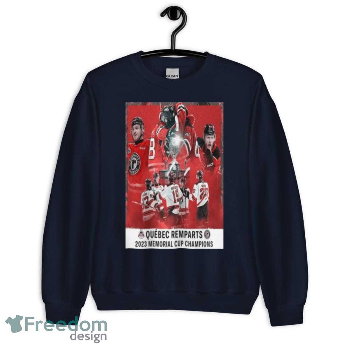 The Remparts De Quebec Are Champions 2023 Memorial Cup Champions Shirt - Unisex Crewneck Sweatshirt-1