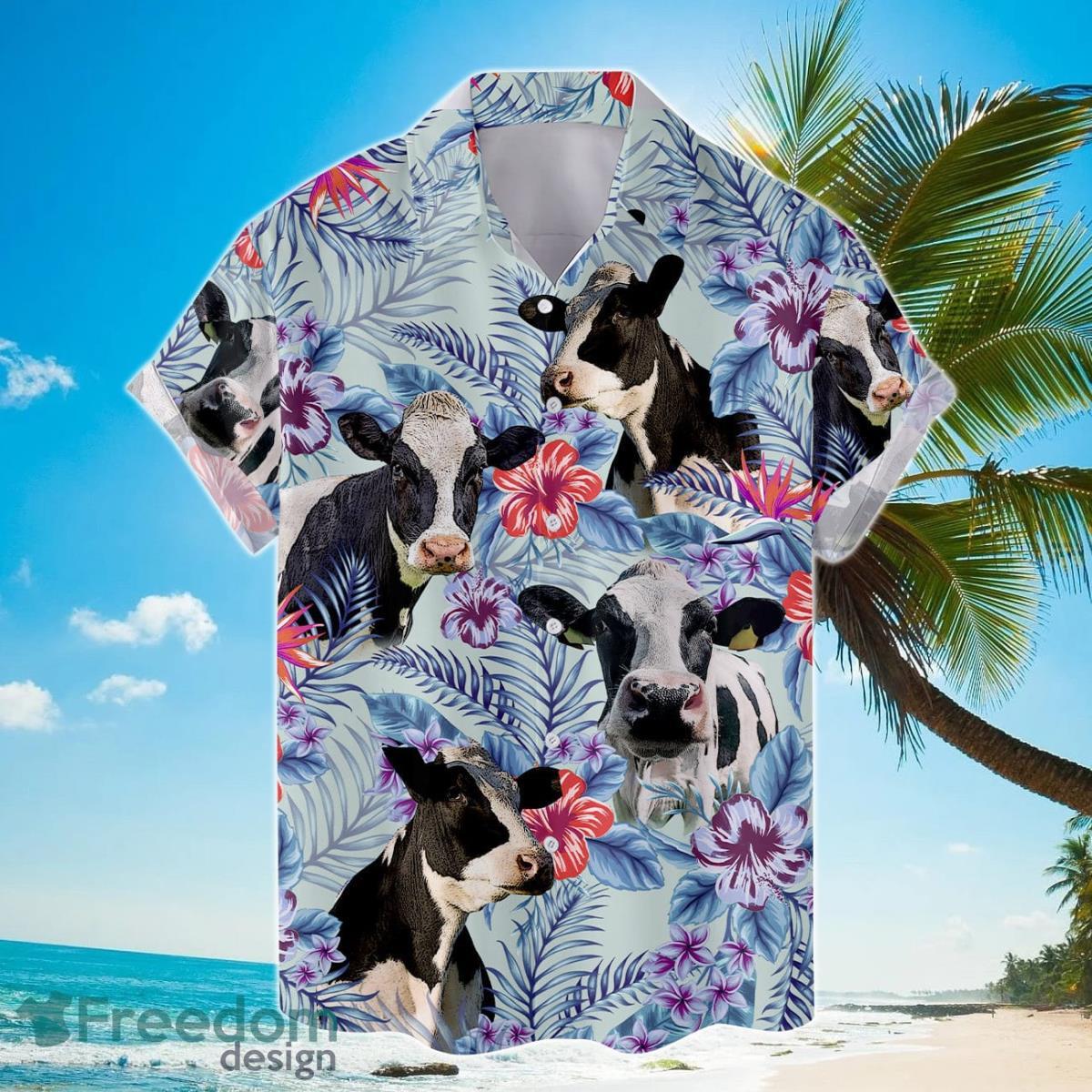 Tropical Holstein Cow Hawaiian Shirts For Men And Women Product Photo 2