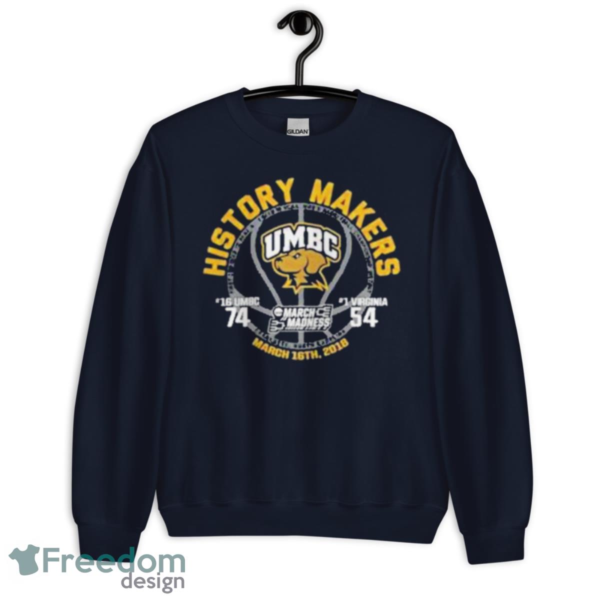 Umbs Basketball History Makers Shirt - Unisex Crewneck Sweatshirt-1