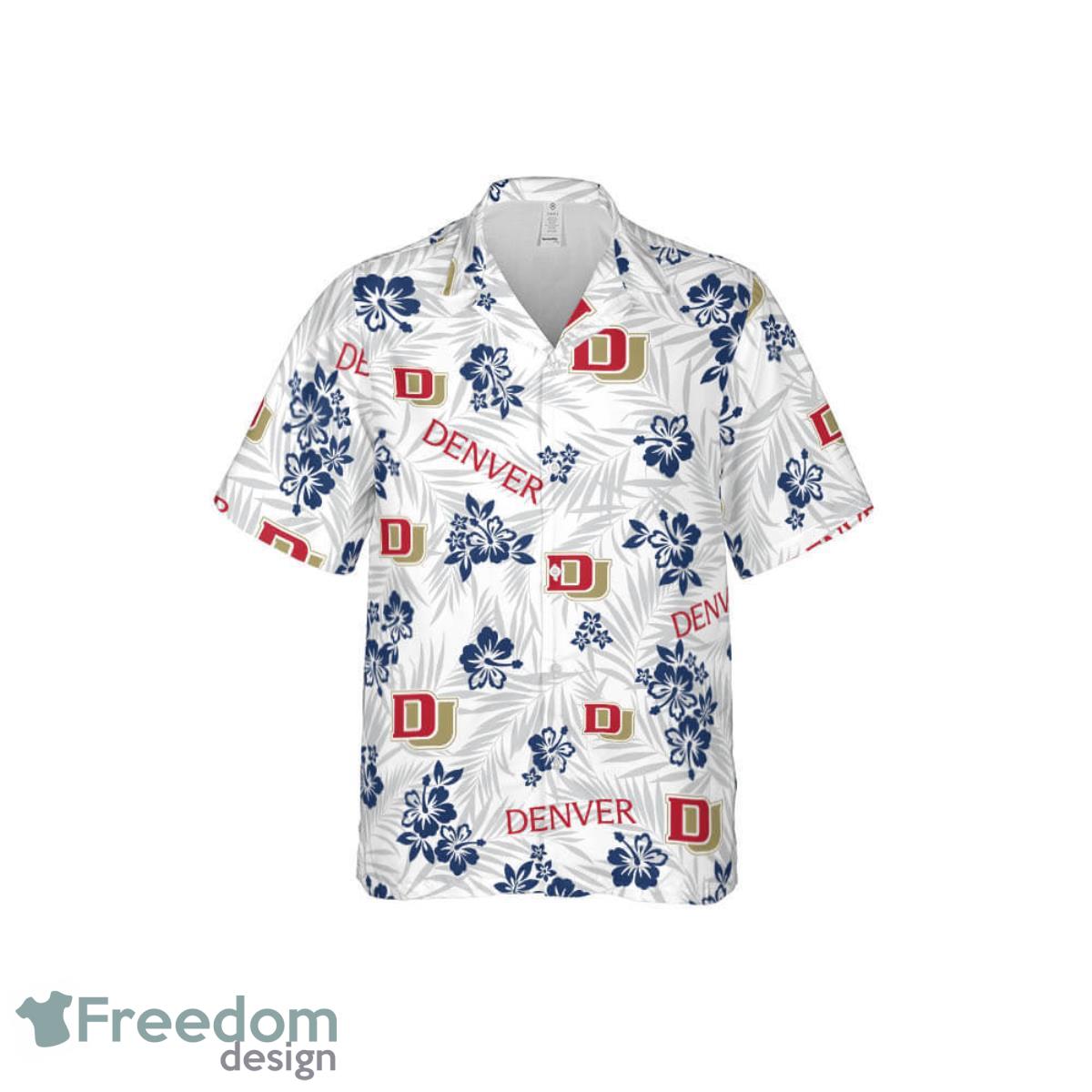 University Of Denver Floral Hawaiian Shirt For Men And Women Product Photo 2