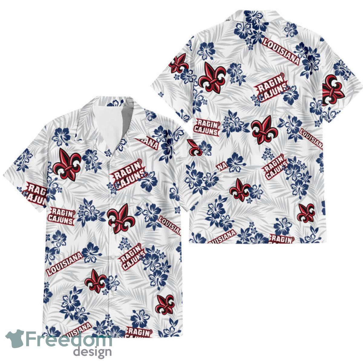 University Of Louisiana Lafayette Floral Hawaiian Shirt For Men And Women Product Photo 2