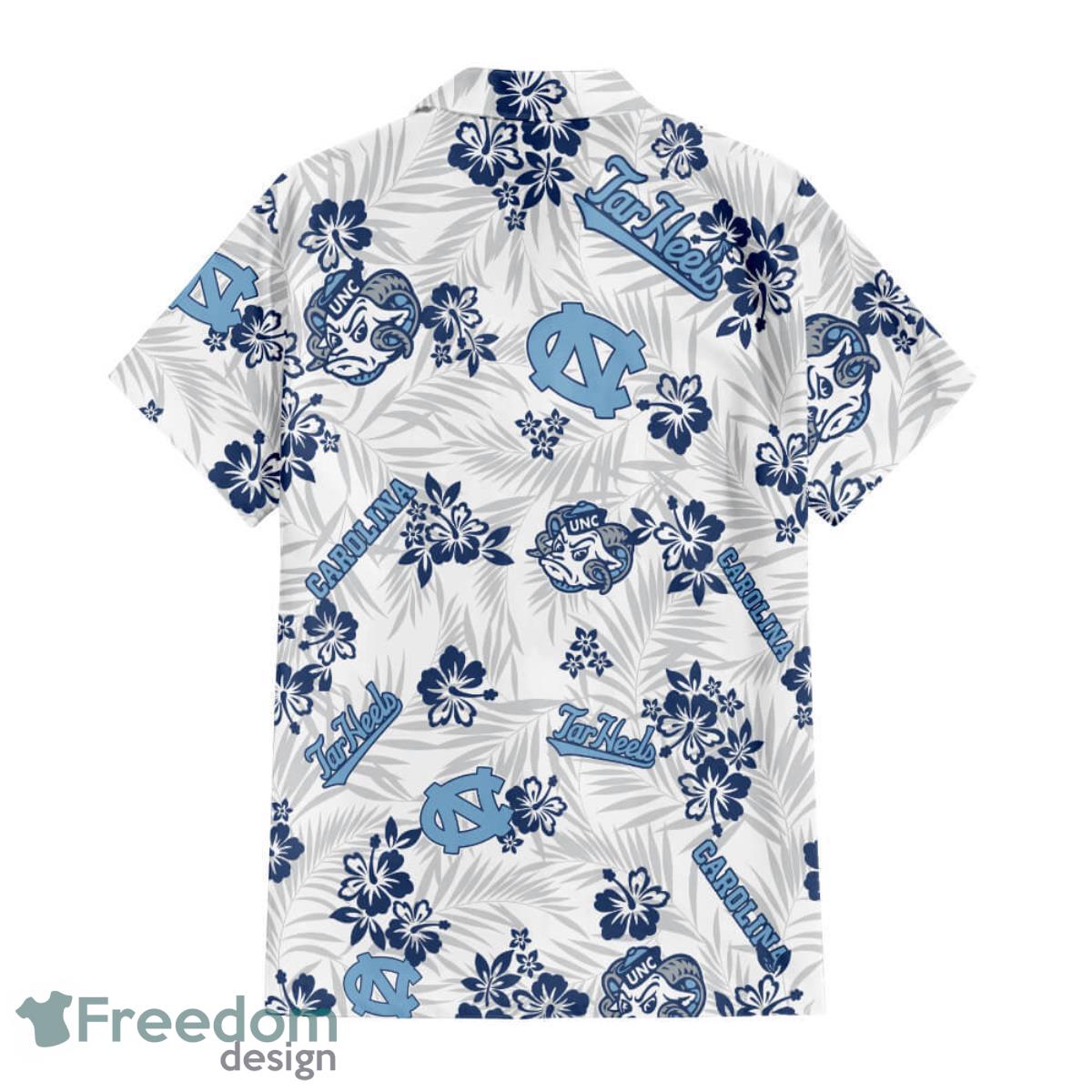 University Of North Carolina Floral Hawaiian Shirt For Men And Women Product Photo 2