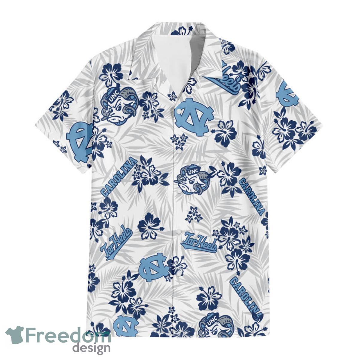 University Of North Carolina Floral Hawaiian Shirt For Men And Women Product Photo 1