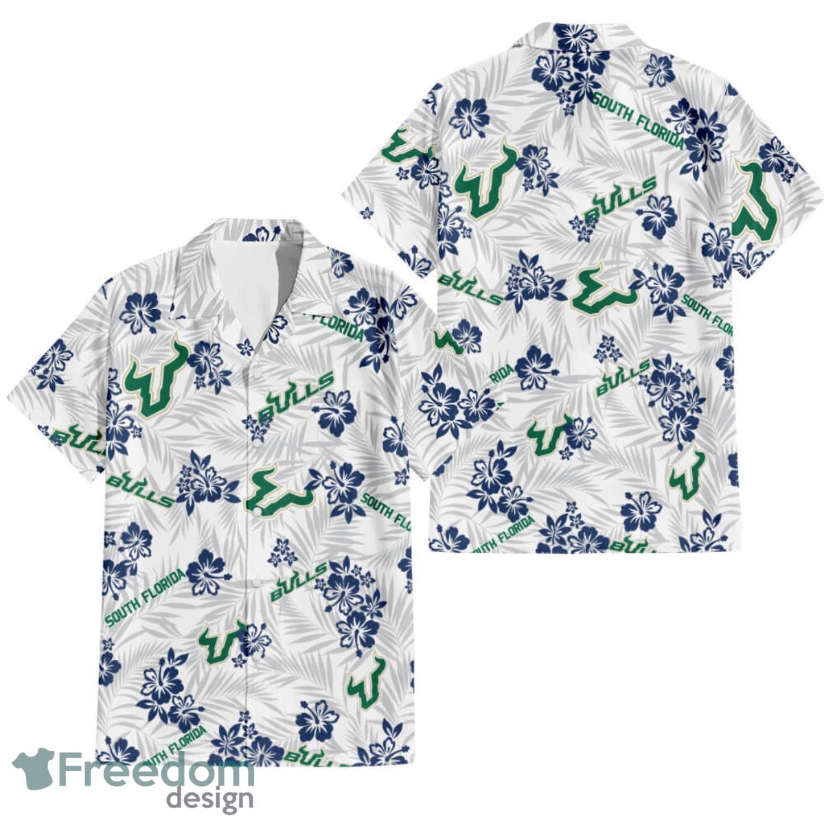 University Of South Florida Floral Hawaiian Shirt For Men And Women Product Photo 2