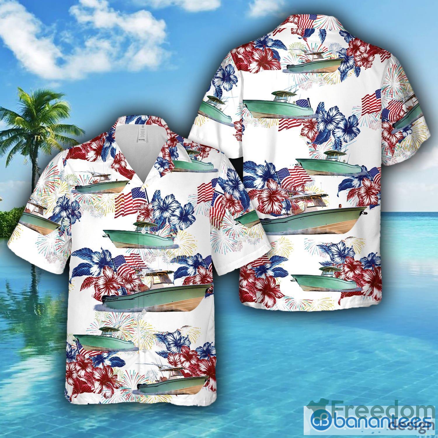 USA Grady-White Boats Canyon Center Console, 4th Of July Hawaiian Shirt For Men And Women - USA Grady-White Boats Canyon Center Console, 4th Of July Hawaiian Shirt For Men And Women