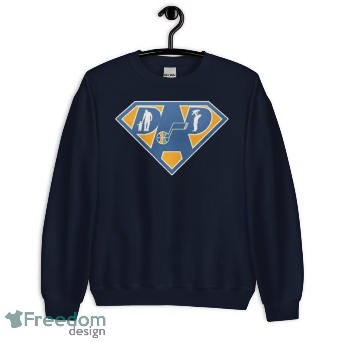 Utah Jazz Super Dad Shirt - Unisex Crewneck Sweatshirt-1