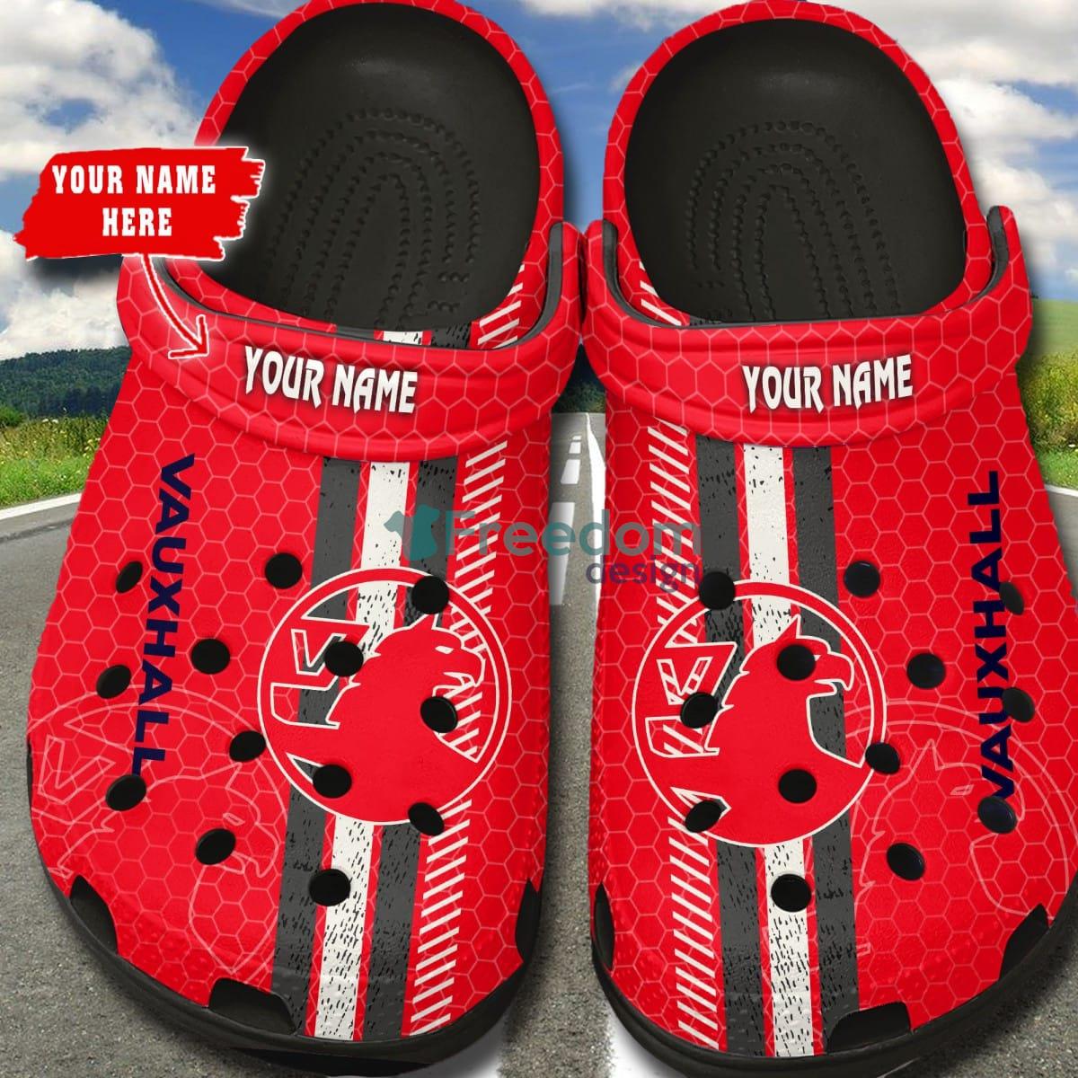 Vauxhall W Car And Motorcycles Logo Clog Shoes Custom Name - Vauxhall _2