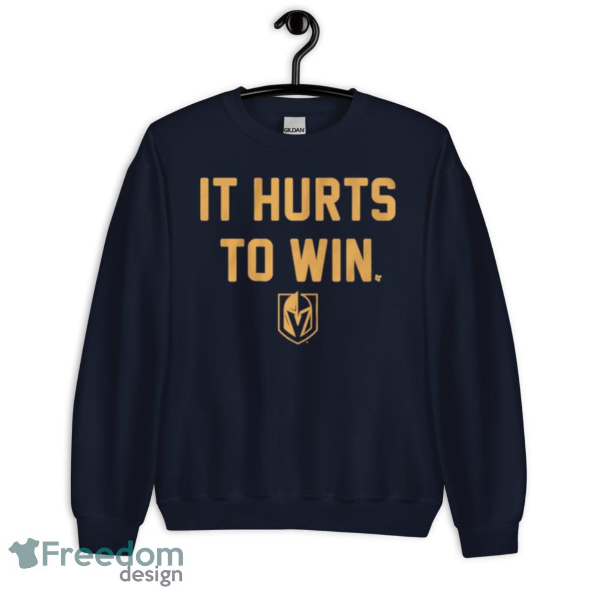 Vegas Golden Knights It Hurts To Win 2023 NHL Shirt - Unisex Crewneck Sweatshirt-1