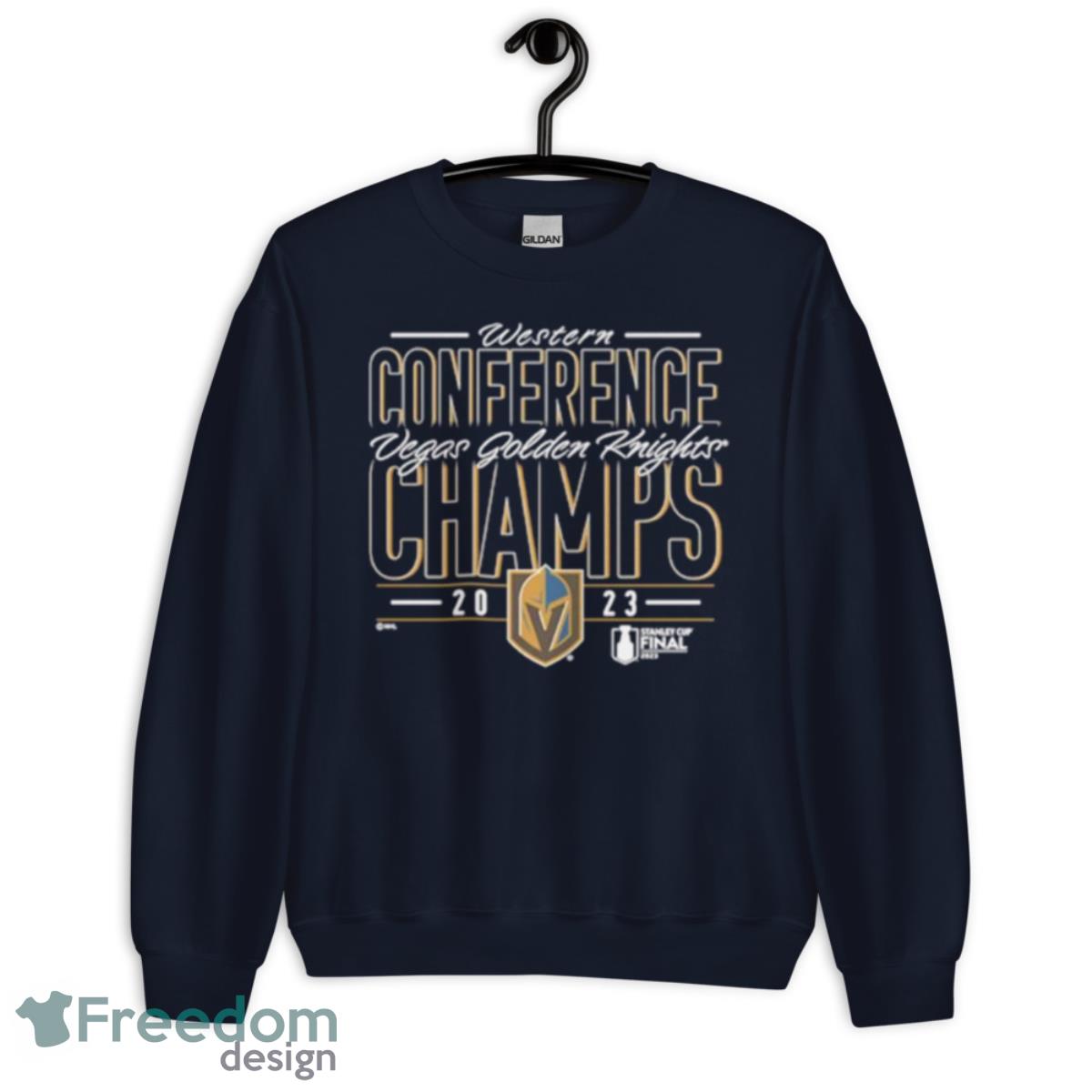 Vegas Golden Knights NHL 2023 Western Conference Champions Shirt - Unisex Crewneck Sweatshirt-1