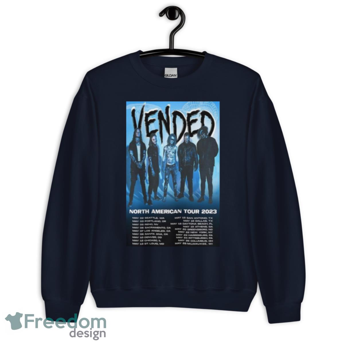 Vended North 2023 American Tour Shirt - Unisex Crewneck Sweatshirt-1