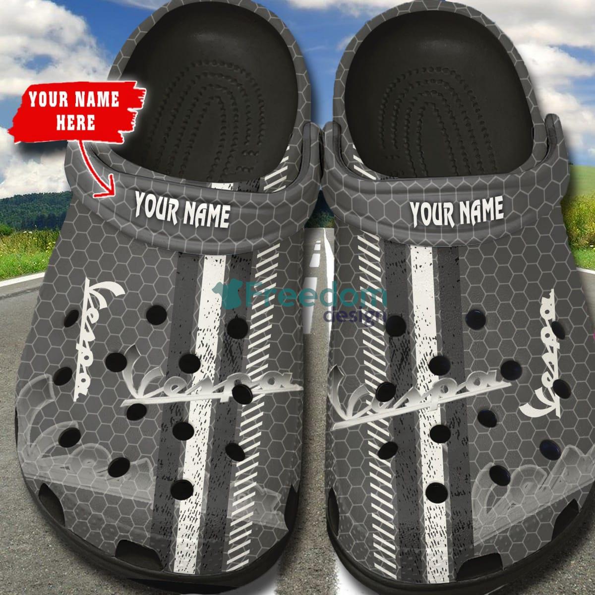 Vespa W Car And Motorcycles Logo Clog Shoes Custom Name - Vespa _2