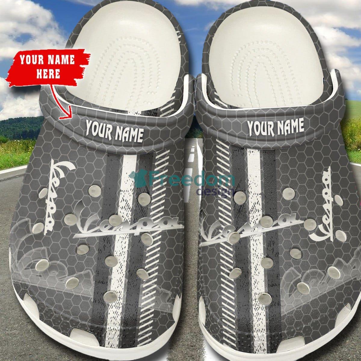 Vespa W Car And Motorcycles Logo Clog Shoes Custom Name - Vespa _1