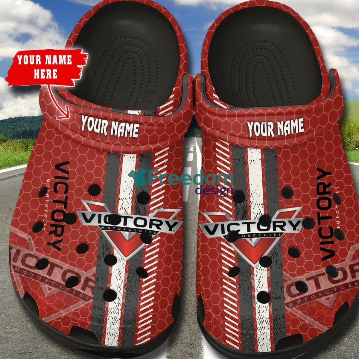 Victory Motorcycles W Car And Motorcycles Logo Clog Shoes Custom Name - Victory Motorcycles _2